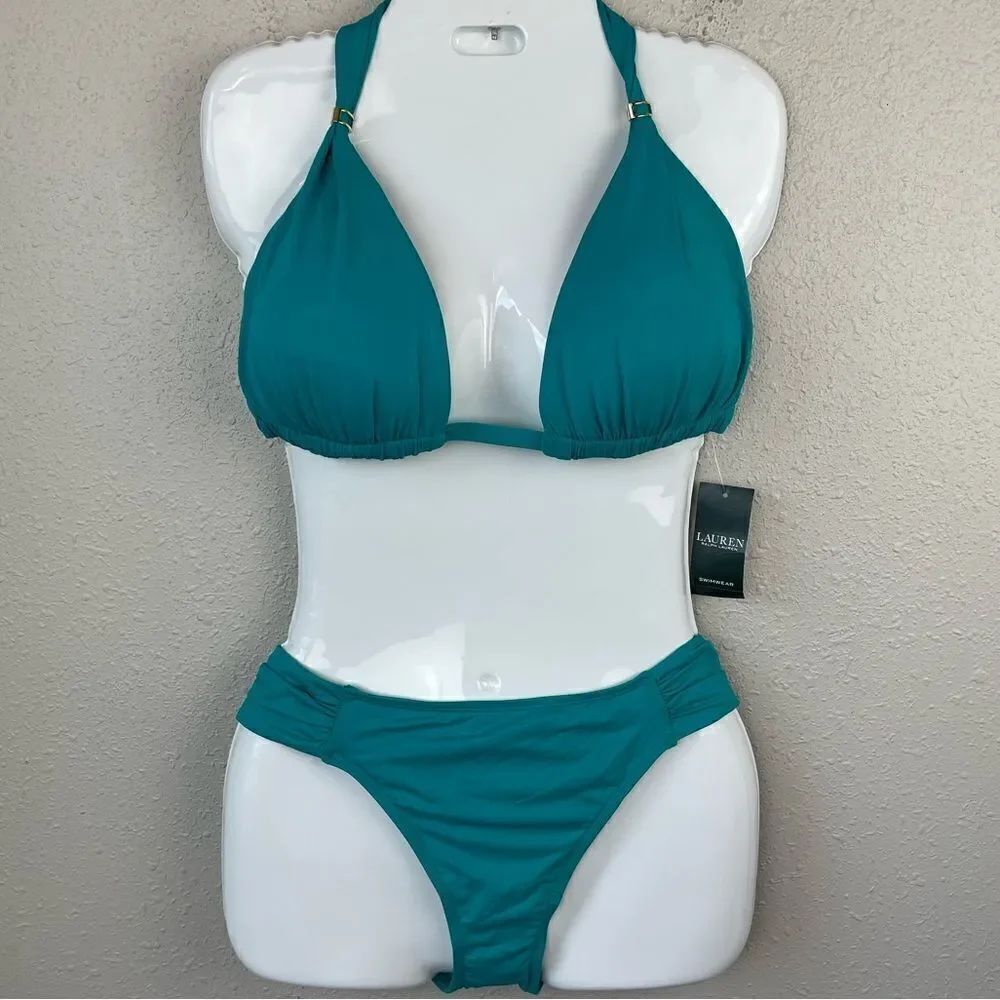 NWT Lauren Ralph Lauren Bikini Top and Bottoms Sizes 8 or 10